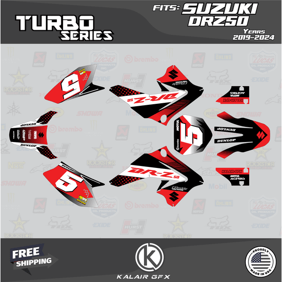 Kalair GFX Graphics Kit for Suzuki DRZ50 (2019-2024) Turbo Series