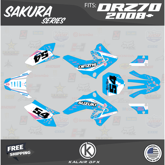 Kalair GFX Graphics Kit for Suzuki DRZ70 (2008-2019) Sakura Series
