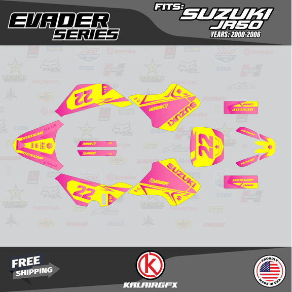 Kalair GFX Graphics Kit for Suzuki JR50 (All Years) Evader Series