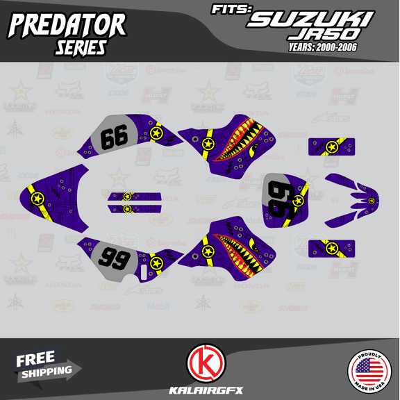 Kalair GFX Graphics Kit for Suzuki JR50 (All Years) Predator Series