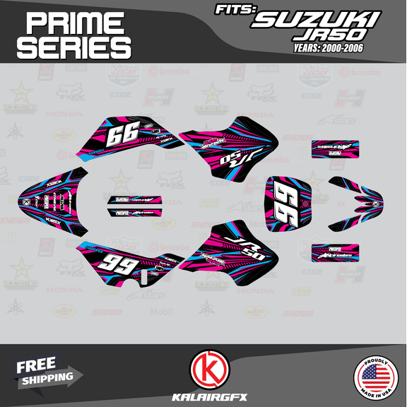 Kalair GFX Graphics Kit for Suzuki JR50 (All Years) Prime Series