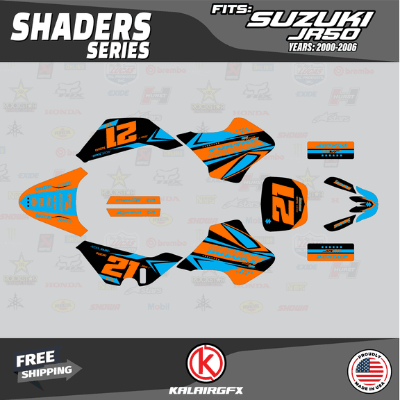 Kalair GFX Graphics Kit for Suzuki JR50 (All Years) Shaders Series