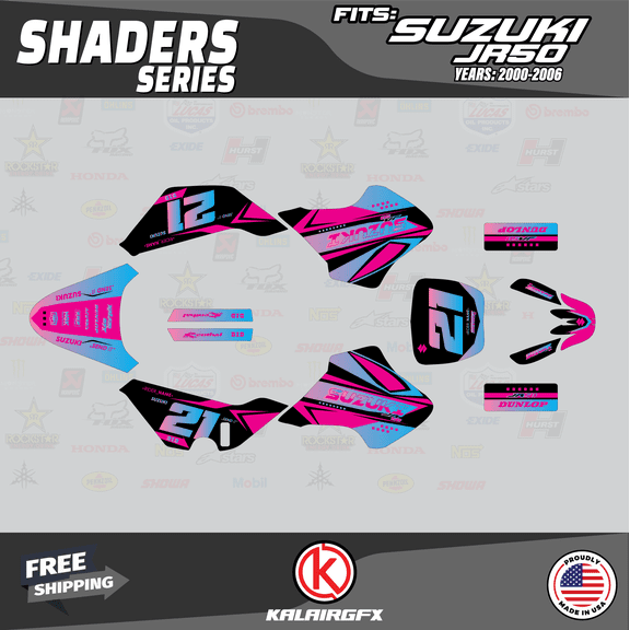Kalair GFX Graphics Kit for Suzuki JR50 (All Years) Shaders Series