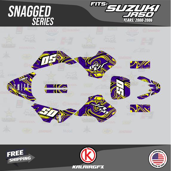 Kalair GFX Graphics Kit for Suzuki JR50 (All Years) Snagged Series
