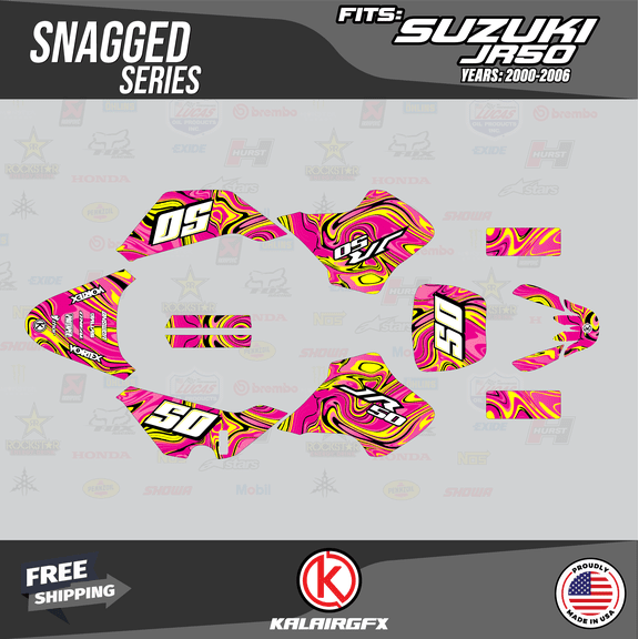 Kalair GFX Graphics Kit for Suzuki JR50 (All Years) Snagged Series