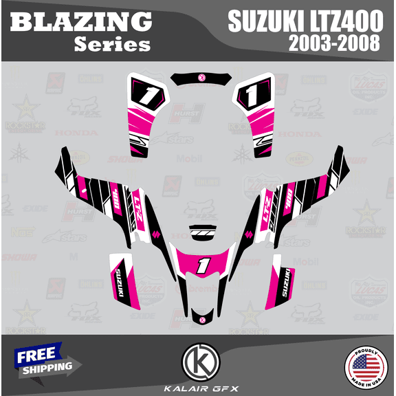 Kalair GFX Graphics Kit for Suzuki LTZ400 (2003-2008) Blazing Series