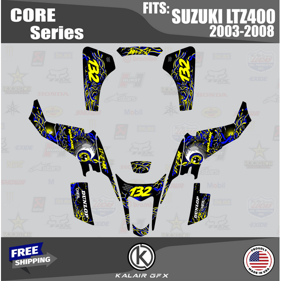 Kalair GFX Graphics Kit for Suzuki LTZ400 (2003-2008) Core Series