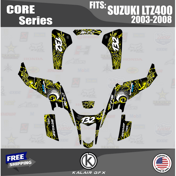 Kalair GFX Graphics Kit for Suzuki LTZ400 (2003-2008) Core Series