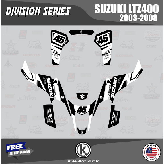 Kalair GFX Graphics Kit for Suzuki LTZ400 (2003-2008) Division Series