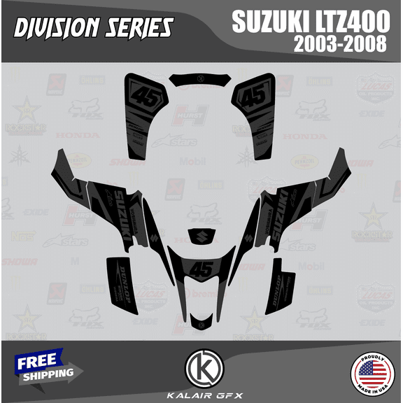 Kalair GFX Graphics Kit for Suzuki LTZ400 (2003-2008) Division Series