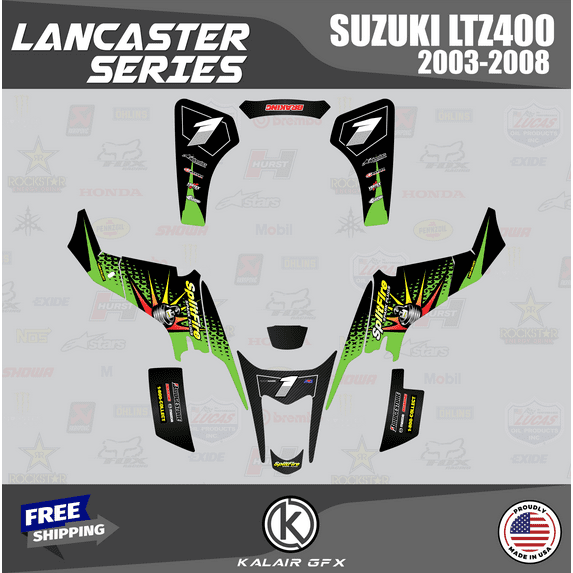 Kalair GFX Graphics Kit for Suzuki LTZ400 (2003-2008) Lancaster Series