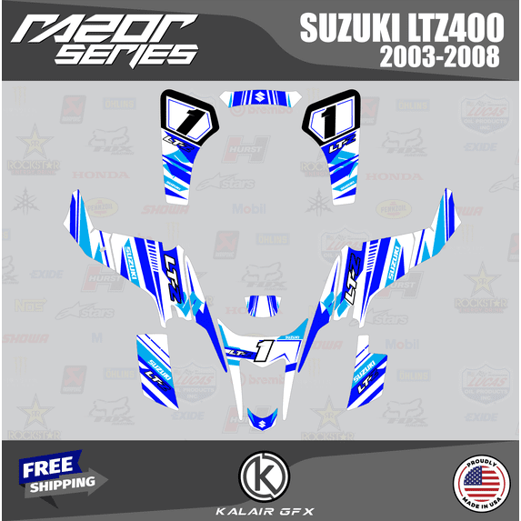 Kalair GFX Graphics Kit for Suzuki LTZ400 (2003-2008) Razor Series