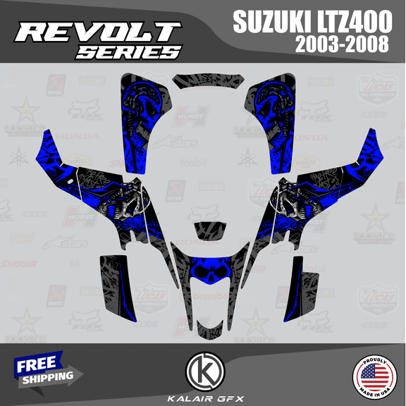 Kalair GFX Graphics Kit for Suzuki LTZ400 (2003-2008) Revolt Series