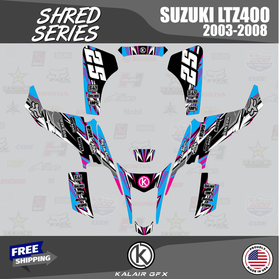 Kalair GFX Graphics Kit for Suzuki LTZ400 (2003-2008) Shred Series