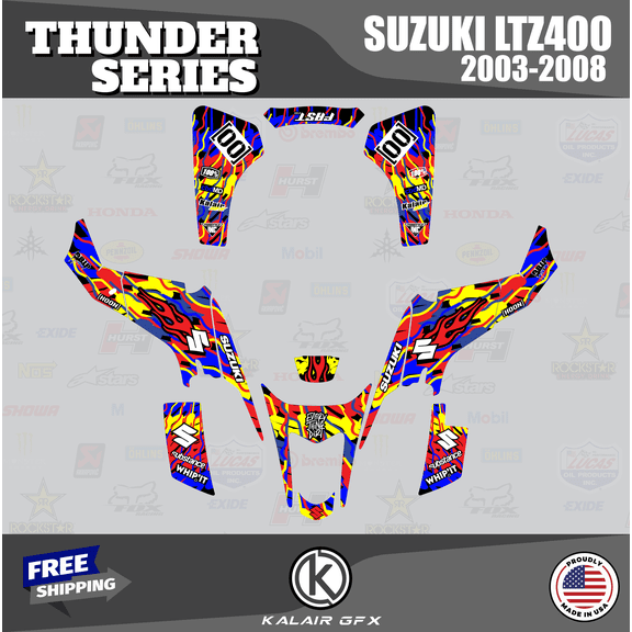 Kalair GFX Graphics Kit for Suzuki LTZ400 (2003-2008) Thunder Series