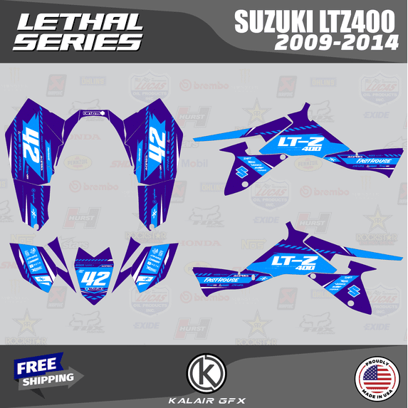 Kalair GFX Graphics Kit for Suzuki LTZ400 (2009-2014) Lethal Series