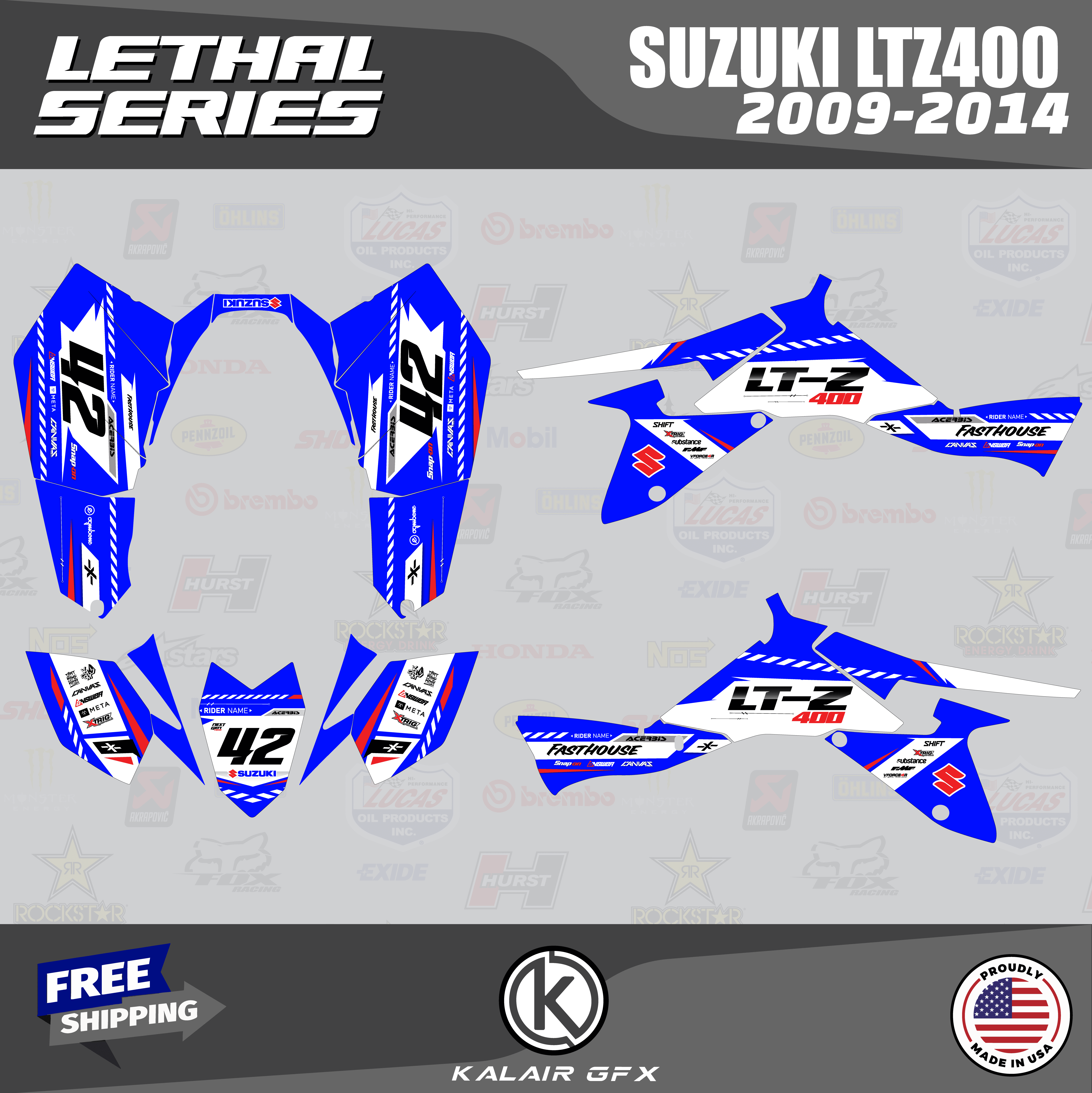 Kit Autocollant Complète Suzuki LTZ 400 09-15 Quad Sport