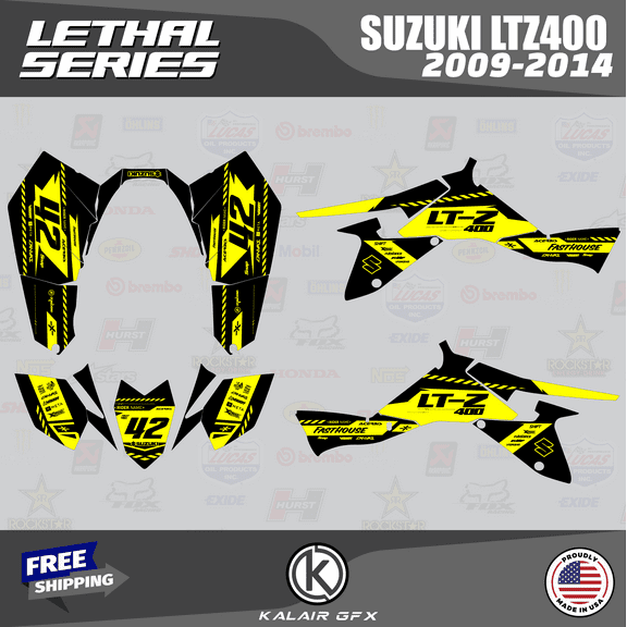 Kalair GFX Graphics Kit for Suzuki LTZ400 (2009-2014) Lethal Series