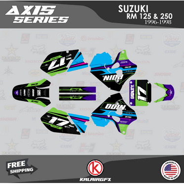 Kalair GFX Graphics Kit for Suzuki RM125 (1996-1998) Axis Series