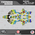 thumbnail image 1 of Kalair GFX Graphics Kit for Suzuki RM125 POLISPORT RESTYLE (2001-2008) Thunder Series, 1 of 5