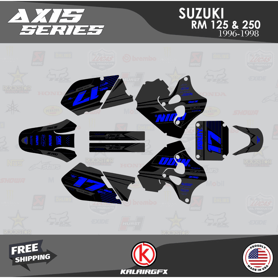 Kalair GFX Graphics Kit for Suzuki RM250 (1996-1998) Axis Series