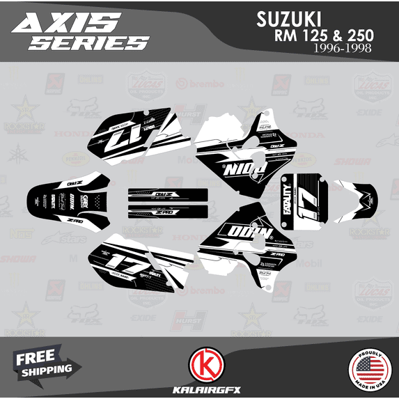 Kalair GFX Graphics Kit for Suzuki RM250 (1996-1998) Axis Series