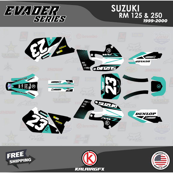 Kalair GFX Graphics Kit for Suzuki RM250 (1999-2000) Evader Series