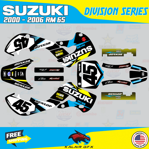 Kalair GFX Graphics Kit for Suzuki RM65 (2000-2006) Division Series