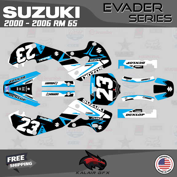 Kalair GFX Graphics Kit for Suzuki RM65 (2000-2006) Evader Series