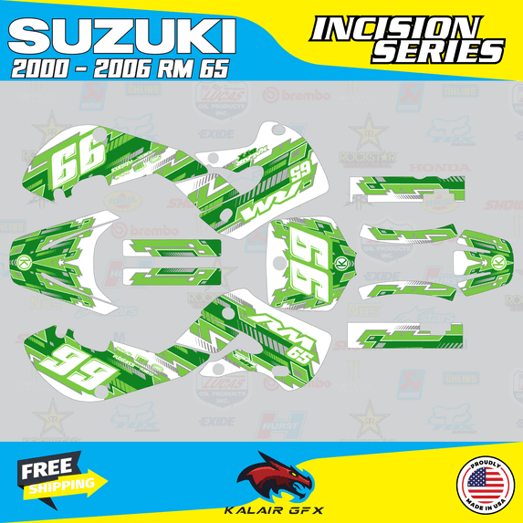 Kalair GFX Graphics Kit for Suzuki RM65 (2000-2006) Incision Series