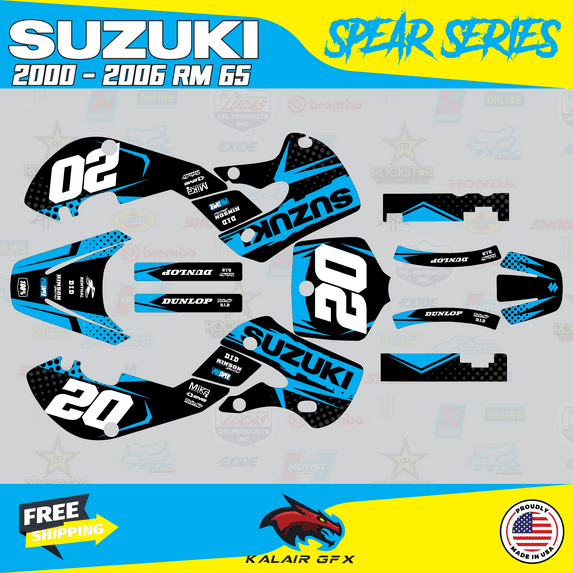 Kalair GFX Graphics Kit for Suzuki RM65 (2000-2006) Spear Series