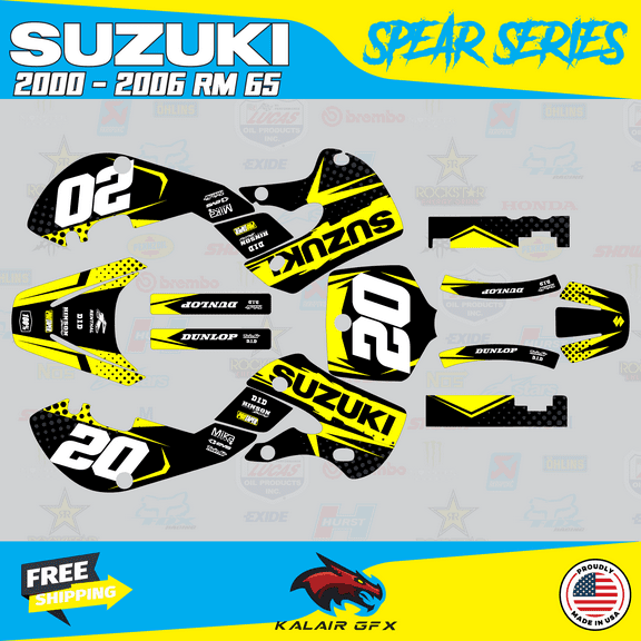 Kalair GFX Graphics Kit for Suzuki RM65 (2000-2006) Spear Series
