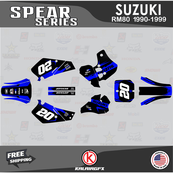 Kalair GFX Graphics Kit for Suzuki RM80 (1990-1999) Spear Series