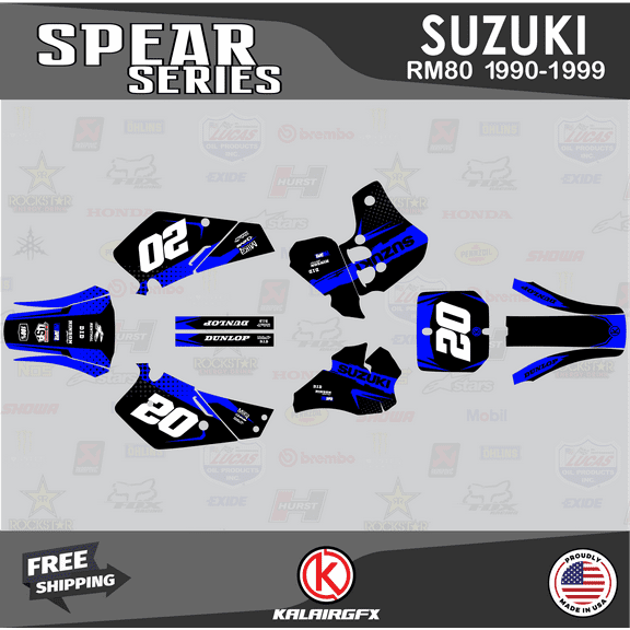 Kalair GFX Graphics Kit for Suzuki RM80 (1990-1999) Spear Series