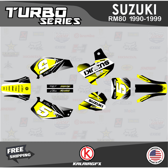 Kalair GFX Graphics Kit for Suzuki RM80 (1990-1999) Turbo Series