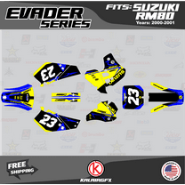 Kalair GFX Graphics Kit for Suzuki RM80 (2000-2001) Evader Series