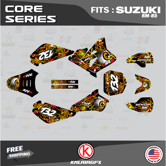 Kalair GFX Graphics Kit for Suzuki RM85 (2005-2023) Core Series