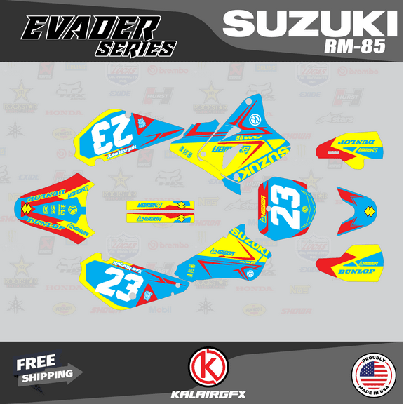 Kalair GFX Graphics Kit for Suzuki RM85 (2005-2023) Evader Series
