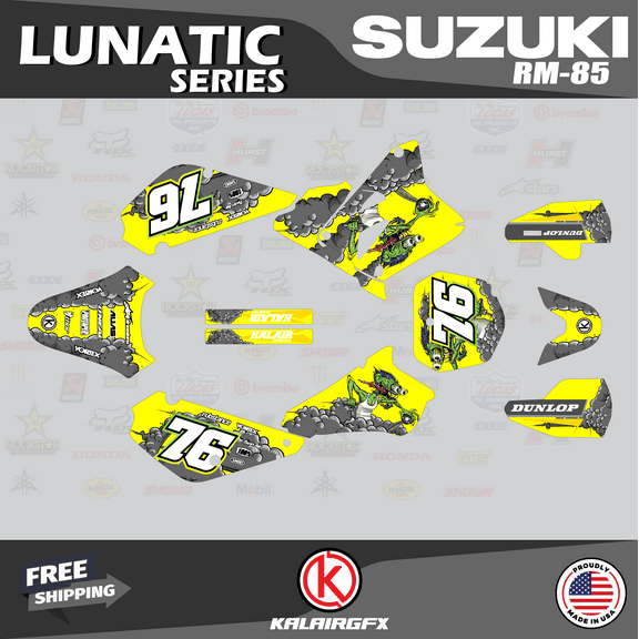 Kalair GFX Graphics Kit for Suzuki RM85 (2005-2023) Lunatic Series