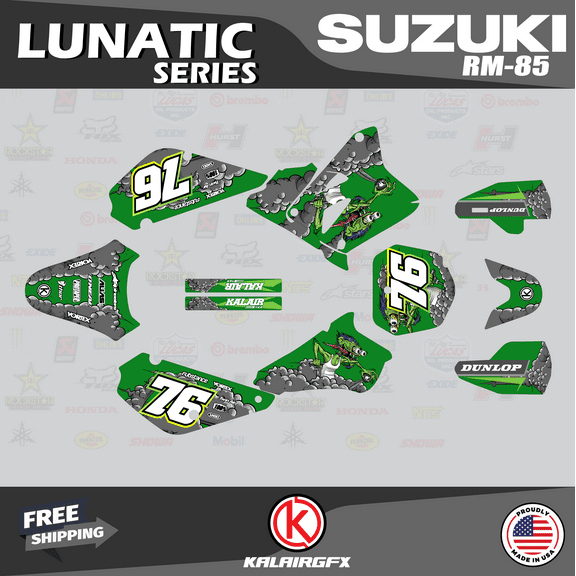 Kalair GFX Graphics Kit for Suzuki RM85 (2005-2023) Lunatic Series