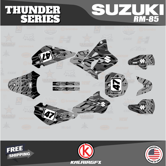 Kalair GFX Graphics Kit for Suzuki RM85 (2005-2023) Thunder Series