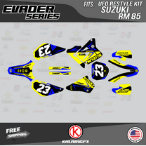 Kalair GFX Graphics Kit for Suzuki RM85 UFO RESTYLED(2005 ) Evader Series