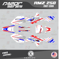 thumbnail image 1 of Kalair GFX Graphics Kit for Suzuki RMZ250 (2007-2009) Razor Series, 1 of 5
