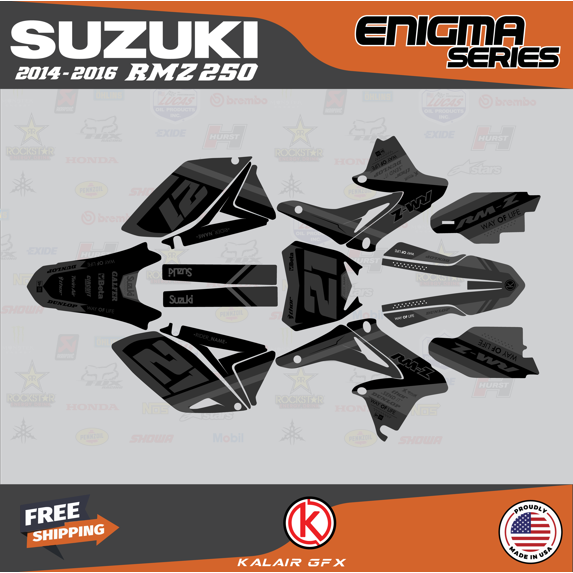 Kalair GFX Graphics Kit for Suzuki RMZ250 (2014-2016) Enigma Series