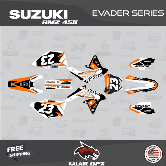 Kalair GFX Graphics Kit for Suzuki RMZ450 (2008-2017) Evader Series