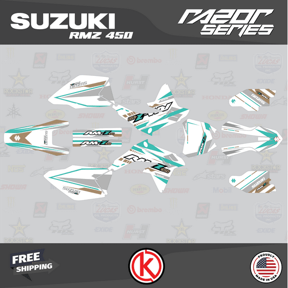 Kalair GFX Graphics Kit for Suzuki RMZ450 (2008-2017) Razor Series