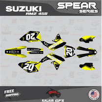 Kalair GFX Graphics Kit for Suzuki RMZ450 (2008-2017) Spear Series
