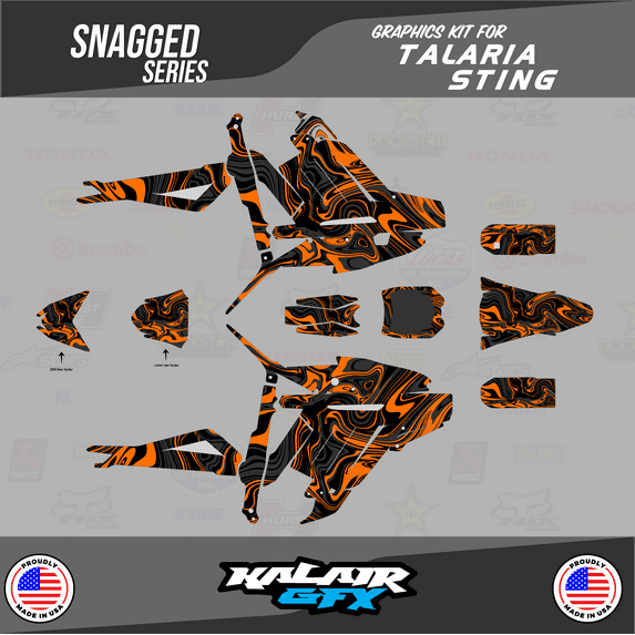 Kalair GFX Graphics Kit for Talaria Sting Electric Bike (All Years) Snagged Series