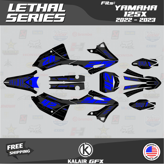 Kalair GFX Graphics Kit for Yamaha 2-stroke Enduro YZ 125X (2023) Lethal Series
