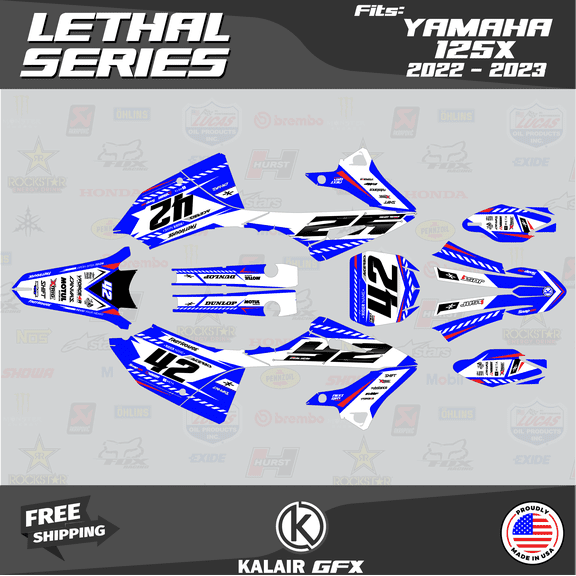 Kalair GFX Graphics Kit for Yamaha 2-stroke Enduro YZ 125X (2023) Lethal Series